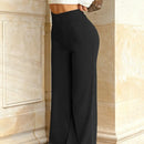 Women's High Waist Wide Leg Pants Casual Loose Solid Color Trousers Soft Comfy Palazzo Pants Fashion Streetwear For Office