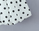 Vestido Feminino Branco com Poa e Halter - Sexy Costas Abertas Amarrão Evasê Elegante Festa Verão