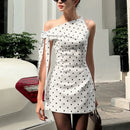 Vestido Mini Feminino Vintage com Poa e Amarrão - Tomara que Caia Sexy Verão Festa