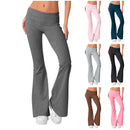 Women Flare Leggings High Waist Wide Leg Yoga Pants Seamless Fitness Workout Tights Gym Sports Trousers Casual Slimming Clothing