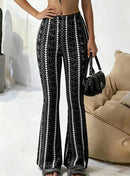 Women's Flared Pants High Waist Stretch Slim Fit Retro Y2K Spring Summer Casual Commuting Trousers Streetwear Bell Bottoms