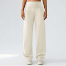 Yoga wide leg pants for women high waisted loose straight leg pants casual sports yoga pants women's outerwear