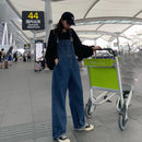 Jardineira Jeans Feminina Wide Leg com Bolsos - Todas as Estações