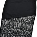 Vestido de Festa de Renda Preta Elegante - Cintura Alta e Costas Abertas