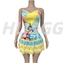 Vestido Mini Feminino Y2K com Renda e Alças Finas - Sexy Costas Abertas Streetwear
