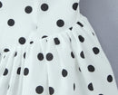 Vestido Feminino Branco com Poa e Halter - Sexy Costas Abertas Amarrão Evasê Elegante Festa Verão