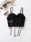 Womens Spaghetti Straps Tops Sexy Backless Bralette Breathable Comfortable Underwear Gothic Vest Short Style Crop Top Streetwear