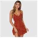 Vestido Mini de Verão com Estampa de Bolinhas e Costas Abertas - Feminino