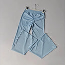 High Waist Pleated Wide Leg Pants for Women Autumn Cross Sexy Peach Hip Micro Flared Yoga Breathable Outdoor Fitness Trousers
