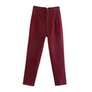 MUJER Office Wear High waist Pants for Women Formal Pants Office outfits Pencil Trousers Black Pink White Fashion Ladies Pants