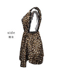 Vestido Feminino com Estampa e Alças de Cetim com Renda - Sexy Decote V Profundo Costas Abertas Elegante Verão