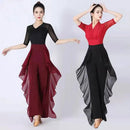 Dance Wide Leg Pants Women's High Waist Pants Lotus Leaf Side Wild Dangling Feel Training Pants 2022 New Dance Female pants