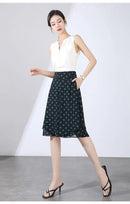 High Waist Wide Leg Pants Women Summer Loose Thin Chiffon Five-Quarter Length Anti-Light Skirt Trendy Casual Trousers