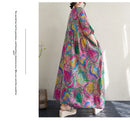 Boho Long Skirt Cotton Linen ort Sve round Ne fiti Flower plus Size Women Casual Summer Dr A-Line Skirt