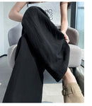 Cotton and Linen Women's Wide Leg Full Pants High Waist Summer Female Elegant Minimalism Straight Loose Trousers 2026 Autumn