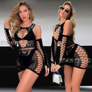 Vestido Mini de Renda com Decote Quadrado e Alças Largas - Elegante Verão