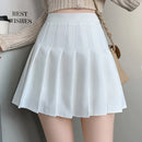 Pleated Tennis Skirt Pink High Waist Box Pleat Mini Skirt Women Miniskirt Teen-Girl Spring Summer Schoolgirl Preppy Outfit