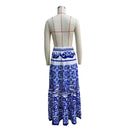 Women Skirt Long Skirts A Line Print Floral High Waist Y2k Streetwear Maxi Casual Loose Pleated Elegant Beach Party Beach 2025