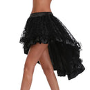 Steampunk Women Lace Floral Skirt Asymmetrica Renaissance Victorian Pirate Medieval Sexy Gothic Corset Skirts Matching
