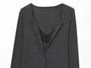 Cardigan Feminino de Renda com Botões e Manga Longa - Cropped Vintage Tricô Suave Casual