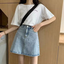 Saia Jeans Feminina Mini com Cintura Alta - Sexy Y2K Verão