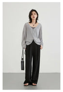 Women's Cardigan New V-neck Long Sleeved Female Shirt Female Jumpers Sun Protection Woman Top Spring Summer Knitted Cardigan