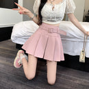 Pleated Mini Skirts Women High Waisted Aesthetic Preppy All-match Summer Kawaii Clothes Cute Korean Fashion Мини Юбки Girls Pure