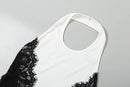 Vestido Longo Feminino com Renda e Halter - Sexy See Through Elegante Festa