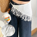 2025 HOT SALE! Y2K Women Lace Tulle Bandage Skirt Stacked Lace Half Skirt Layering Small Butt Curtain Flower Triangle Hair Scarf