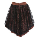 Steampunk Women Lace Floral Skirt Asymmetrica Renaissance Victorian Pirate Medieval Sexy Gothic Corset Skirts Matching