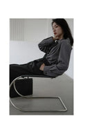 Women's Oversized Long Sleeve Blouse 2026 Summer New Arrival Tie Neck Shirt Loose Fit Office Elegant Fashion