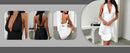 Vestido Mini Feminino Sexy com Halter e Amarrão - Bodycon Sem Manga Costas Abertas Festa Clube 2026