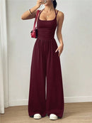 Macacão Feminino Slim sem Manga com Alças - Casual Moderno 2026