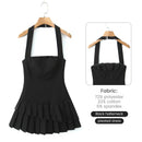 Vestido Feminino Branco com Renda Bordada e Halter - Sem Manga Costas Abertas Sexy Linha A Festa 2025