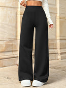 Women's High Waist Wide Leg Pants Casual Loose Solid Color Trousers Soft Comfy Palazzo Pants Fashion Streetwear For Office