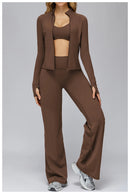 Yoga Pants Flare Leggings Women High Waist Wide Leg Pants Gym Women Fitness Sports Flared Pant Dance Trousers Women shaped Hip