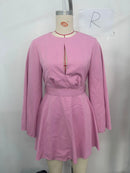Vestido Feminino Elegante Linha A com Costas Abertas e Amarrão - Cor Sólida Cintura Marcada Estilo Executivo