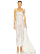 Vestido Longo Feminino com Renda e Alças Finas - Elegante Festa Noite