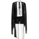 Vestido Mini de Renda com Decote Quadrado e Manga Bufante - Estilo Vintage