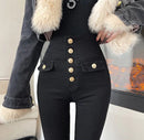 Pants for Woman White Skinny High Waist Shot Trousers Slim Fit Women's Jeans Medium Hippie Fitted Good Quality Cheap Wholesale Z