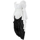 Blouse With Skirt For Women Victorian Long Sleeve Blouse Renaissance Pirate Blouse Cosplay Costume
