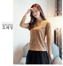 Women Lace Blouse Long Sleeve Fashion Blouses and Shirts Crochet Casual Female Clothing Plus Size Femme Tops