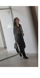 Women's Oversized Long Sleeve Blouse 2026 Summer New Arrival Tie Neck Shirt Loose Fit Office Elegant Fashion