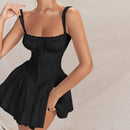 Vestido Mini Feminino com Renda e Manga Longa - Decote Quadrado Ballet Festa