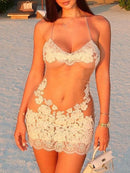 Vestido Mini Tie-Dye com Alças Finas e Babado - Verão Boho