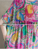Boho Long Skirt Cotton Linen ort Sve round Ne fiti Flower plus Size Women Casual Summer Dr A-Line Skirt