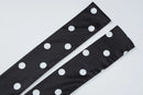 Vestido Mini Feminino com Estampa de Bolinhas e Amarração - Sexy Sem Manga Slim Patchwork Costas Abertas