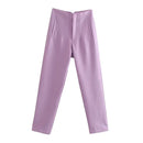 MUJER Office Wear High waist Pants for Women Formal Pants Office outfits Pencil Trousers Black Pink White Fashion Ladies Pants