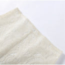 Lace Elegant Skirt Two Piece Set Women Turtleneck Hollow Out Lantern Sleeve Tops Irregular Hem Mini Skirt 2025 Chic Party Suit