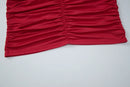 Vestido Mini Feminino com Halter e Franzido - Sexy Renda Amarrão Slim Elegante Festa Clube